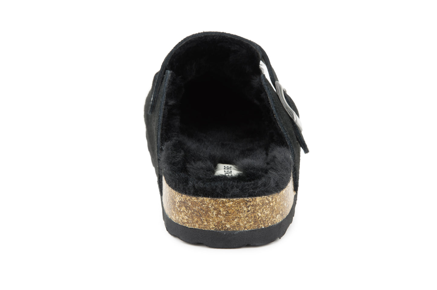 Erica Women's Cork Footbed Clogs Genuine Soft Suede Fuzzy Faux Fur Lined Comfort Cushioned Mule Slide Shoes